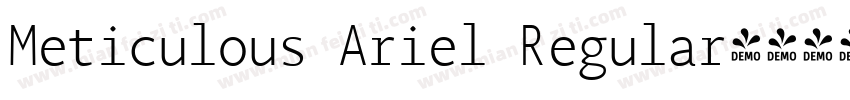 Meticulous Ariel Regular字体转换